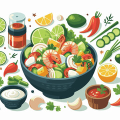 ceviche, food, seafood, gourmet, lime, fresh, meal, fish, appetizer, delicious, cuisine, citrus, peru, peruvian, restaurant, raw, cebiche, marinated, cilantro, onion, seviche, lunch, background, salad