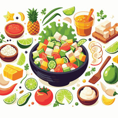 ceviche, food, seafood, gourmet, lime, fresh, meal, fish, appetizer, delicious, cuisine, citrus, peru, peruvian, restaurant, raw, cebiche, marinated, cilantro, onion, seviche, lunch, background, salad