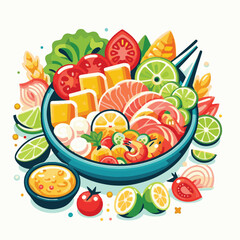 ceviche, food, seafood, gourmet, lime, fresh, meal, fish, appetizer, delicious, cuisine, citrus, peru, peruvian, restaurant, raw, cebiche, marinated, cilantro, onion, seviche, lunch, background, salad