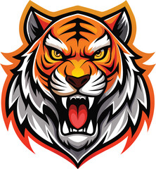 Angry Tiger Mascot Logo Design