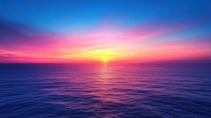 Naklejka premium Vibrant sunset over the ocean