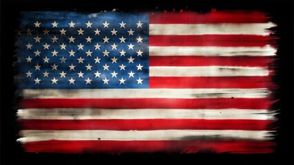 4th July American flag background.