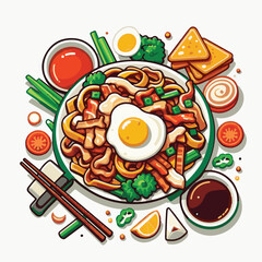 cuisine, delicious, asian, dish, food, traditional, meal, plate, malaysia, chinese, lunch, singapore, penang, dinner, tasty, char, noodles, asia, stir, shrimp, teow, sauce, gourmet, egg, hawker, kway,