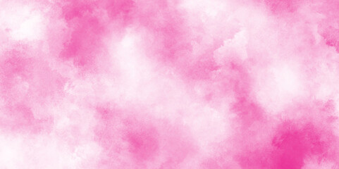 Abstract magenta shades aquarelle illustration, pink smoke transparent effect overlay watercolor canvas for creative grunge design, romantic Pastel Pink watercolor background.