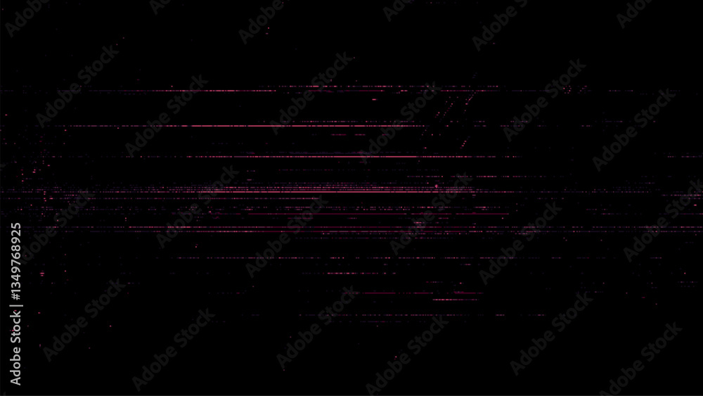 Poster Digital noise. Abstract distortion static texture. Vector. Minimalistic digital glitch art. pixel graphics. VHS grainy texture. Black background. Retro game aesthetics backdrop.
