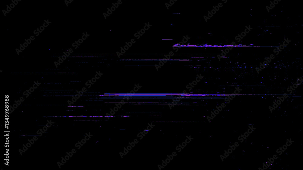 Poster Digital noise. Abstract distortion static texture. Vector. Minimalistic digital glitch art. pixel graphics. VHS grainy texture. Black background. Retro game aesthetics backdrop.