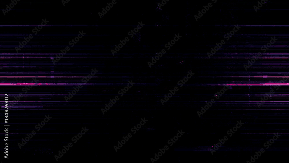 Poster Digital noise. Abstract distortion static texture. Vector. Minimalistic digital glitch art. pixel graphics. VHS grainy texture. Black background. Retro game aesthetics backdrop.