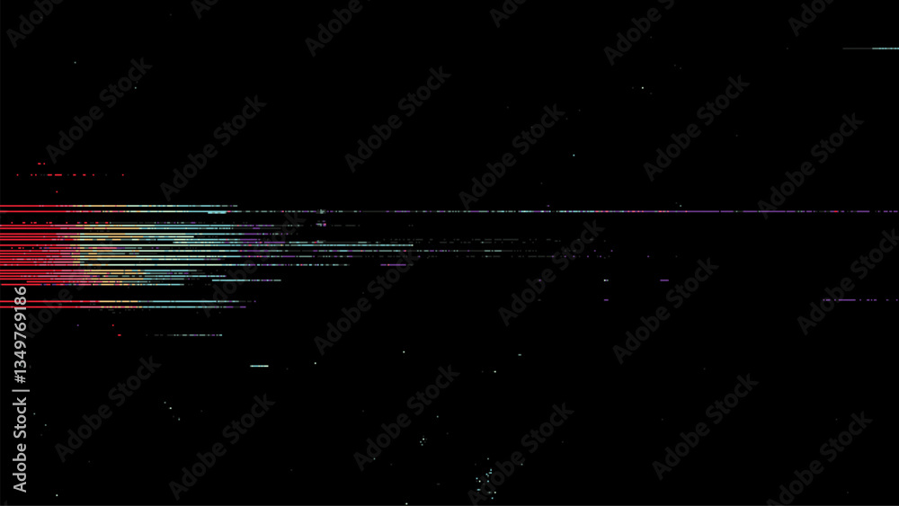 Aufkleber Digital noise. Abstract distortion static texture. Vector. Minimalistic digital glitch art. pixel graphics. VHS grainy texture. Black background. Retro game aesthetics backdrop.