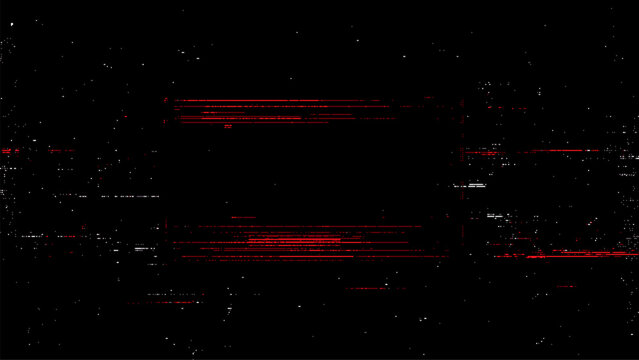 Digital noise. Abstract distortion static texture. Vector. Minimalistic digital glitch art. pixel graphics. VHS grainy texture. Black background. Retro game aesthetics backdrop.