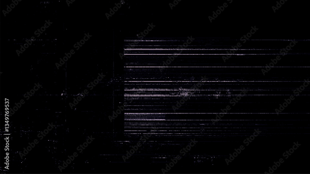 Aufkleber Digital noise. Abstract distortion static texture. Vector. Minimalistic digital glitch art. pixel graphics. VHS grainy texture. Black background. Retro game aesthetics backdrop.