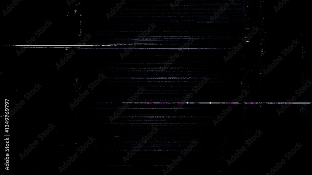 Aufkleber Digital noise. Abstract distortion static texture. Vector. Minimalistic digital glitch art. pixel graphics. VHS grainy texture. Black background. Retro game aesthetics backdrop.