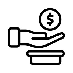 donating line icon