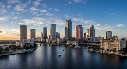 Fototapeta premium Stunning Cityscape: Urban Skyline Stock Photo