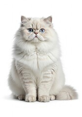 persian cat on white background