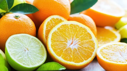 Fresh Citrus Medley Including Oranges And Limes