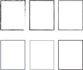 Brush grunge frame  effect vector set 