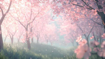 Springtime blossom vibrant cherry blossoms ful
