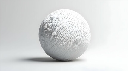 White Pixelated Sphere On Light Background