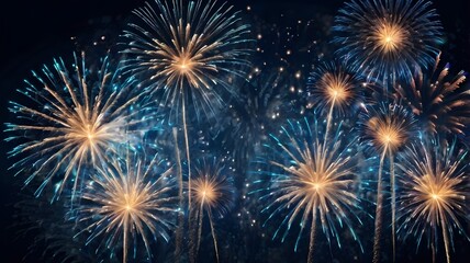 fireworks in the night sky