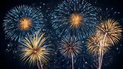 Naklejka premium fireworks in the night sky