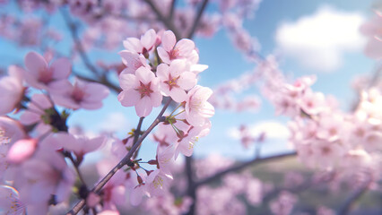 Obraz premium Springtime blossom vibrant cherry blossoms ful