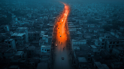 Global economic inequality business finance reports & social awareness campaigns in futuristic urban landscapes