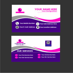 Naklejka premium Modern creative simple clean rectangle best quality size double sided business Card