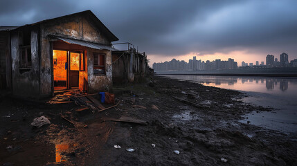 Global economic inequality business and finance reports highlighting social awareness in futuristic technology contexts