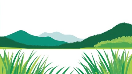 Obraz premium Peaceful mountain lake landscape (2)