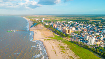 Aerial View of Riohacha Beach in La Guajira, Colombia with Stunning Coastal Landscape