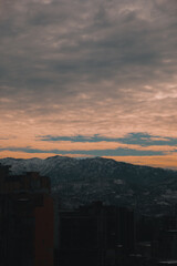 Fototapeta premium sunset over the city