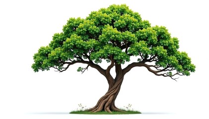 Long isolated tree branches on white background, wooden, rustic, greenery