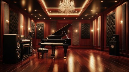 Luxurious Piano Room Interior