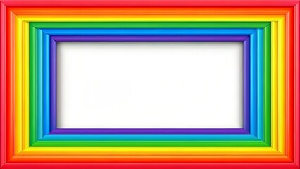 Colorful striped rainbow frame