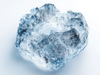 Obraz premium Close-up view of iceberg showing complex inner structures.