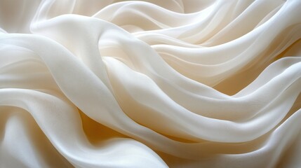 Obraz premium Elegant ivory silk fabric folds