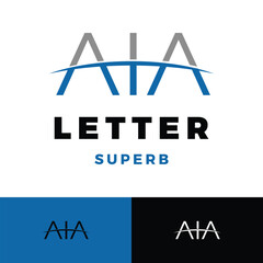 initial letter aia icon logo design template