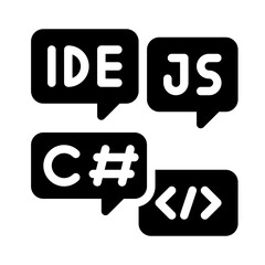 programming glyph icon