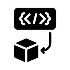 software architecture glyph icon
