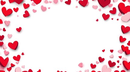 Hearts border frame for Valentine's Day design