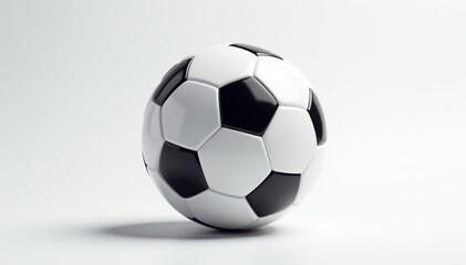 Fototapeta premium Brand new white football on pristine background , clean, equipment
