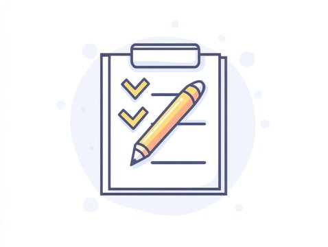 Checklist icon, task management, simple graphic