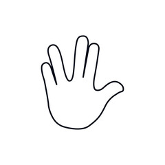 Vulcan Salute hand hands emoji vector hello 
