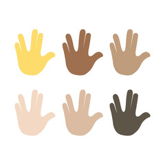 Vulcan Salute hand hands emoji vector hello 
