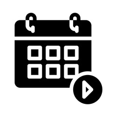 content calendar glyph icon