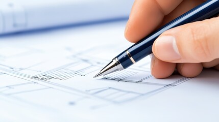 Closeup of hand writing with pen on paper, capturing ideas, notes and creative inspiration for effective communication