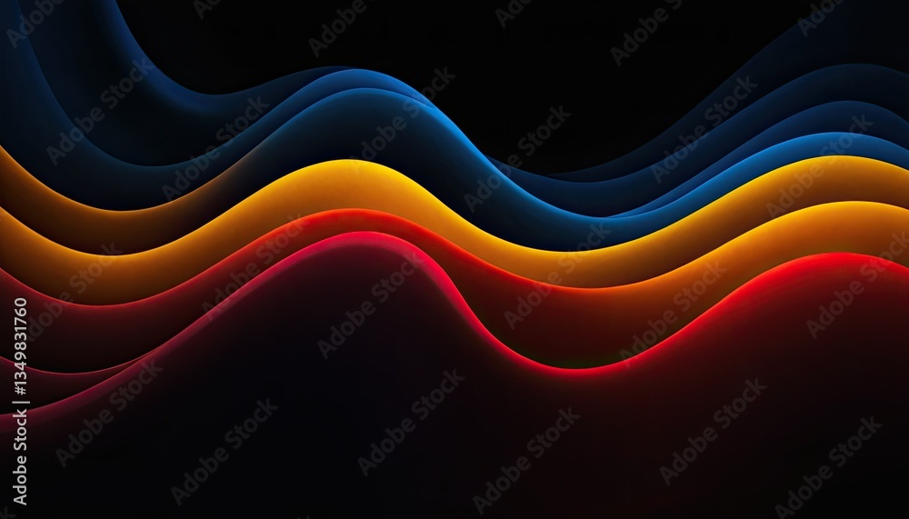 Poster abstract background pattern minimalistic wave clean simpe modern texture colorful shapes 4