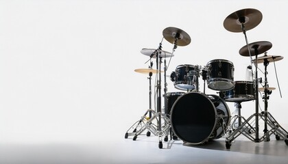 콘서트를 위한 밴드 장비가 놓여있는 이미지