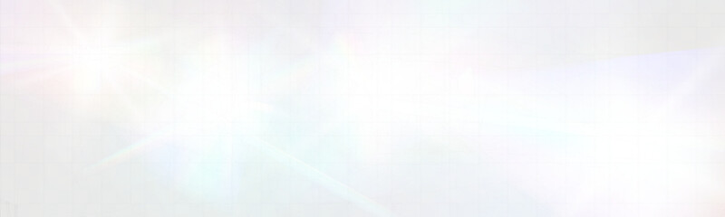 Bright white light explosion with lens flare, rainbow reflections, and sparkles on transparent background.