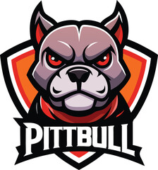 Intimidating Pitbull Face Mascot Logo Design